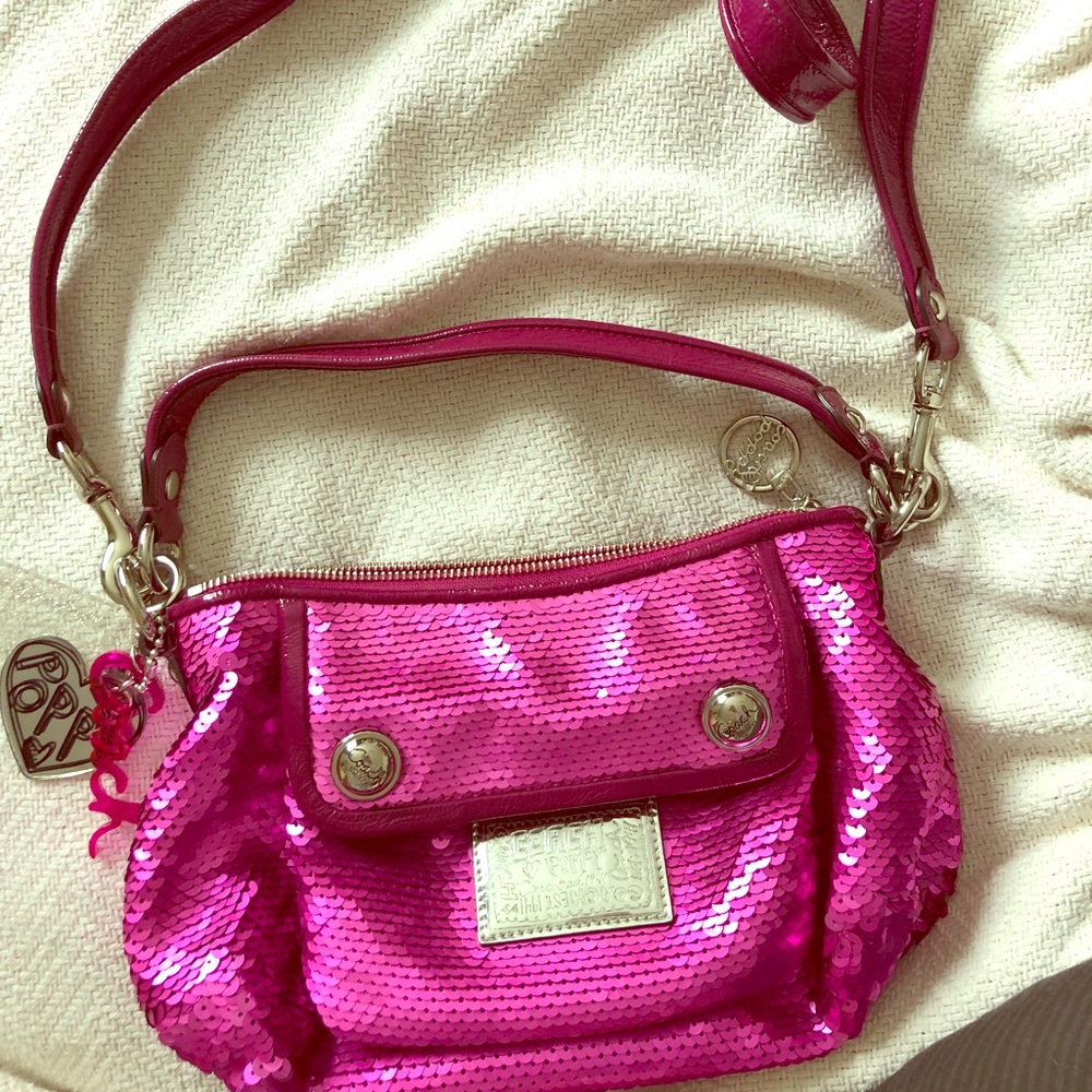 Coach Poppy Collection Pink Sequin Bag